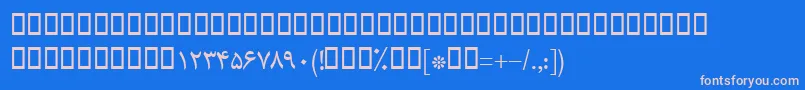 BMitra Font – Pink Fonts on Blue Background