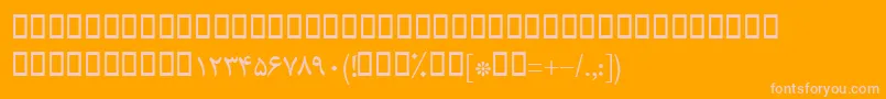 BMitra Font – Pink Fonts on Orange Background