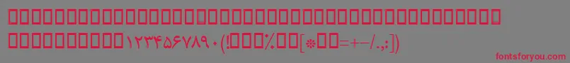 BMitra Font – Red Fonts on Gray Background