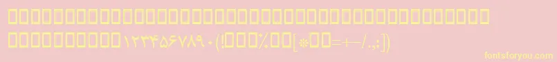 BMitra Font – Yellow Fonts on Pink Background
