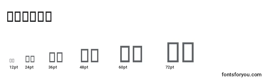 BMitra Font Sizes
