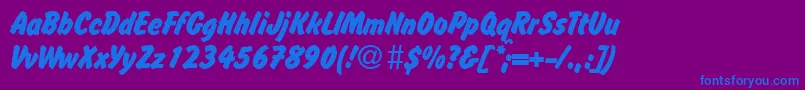 OccasionRegularDb Font – Blue Fonts on Purple Background