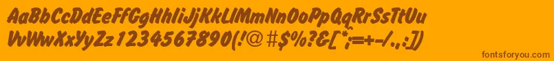 OccasionRegularDb Font – Brown Fonts on Orange Background