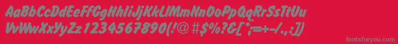 OccasionRegularDb Font – Gray Fonts on Red Background