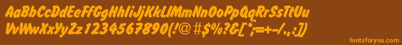 OccasionRegularDb Font – Orange Fonts on Brown Background