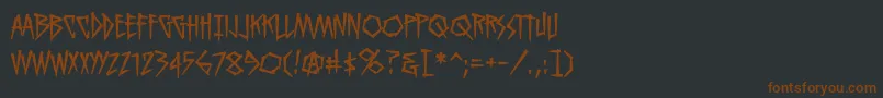More about KillcrazybbReg Font KillcrazybbReg Font – Brown Fonts on Black Background