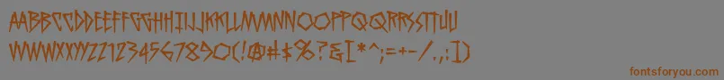 Más sobre la fuente KillcrazybbReg fuente KillcrazybbReg – Fuentes Marrones Sobre Fondo Gris