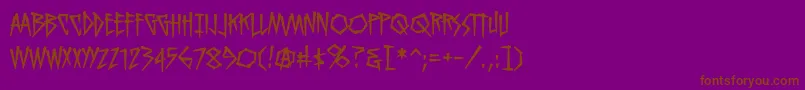 KillcrazybbReg-Schriftart – Braune Schriften auf violettem Hintergrund
