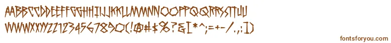 KillcrazybbReg Font – Brown Fonts on White Background