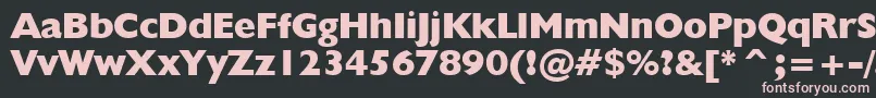 Humanist521ExtraBoldBt Font – Pink Fonts on Black Background