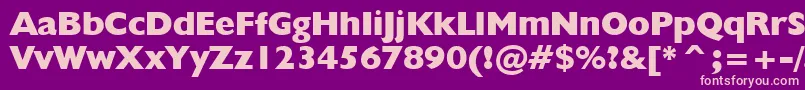 fuente Humanist521ExtraBoldBt – Fuentes Rosadas Sobre Fondo Morado