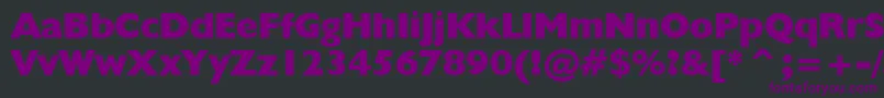 Humanist521ExtraBoldBt-Schriftart – Violette Schriften auf schwarzem Hintergrund