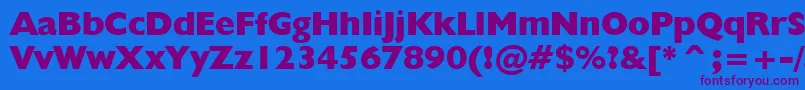 Humanist521ExtraBoldBt-fontti – violetit fontit sinisellä taustalla
