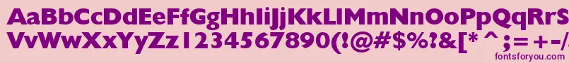 Humanist521ExtraBoldBt Font – Purple Fonts on Pink Background