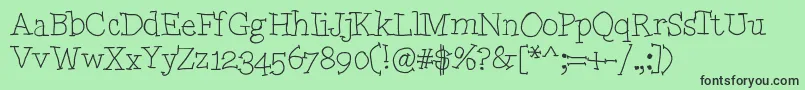 Omgwilliamsserifs Font – Black Fonts on Green Background