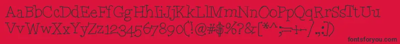 Omgwilliamsserifs Font – Black Fonts on Red Background