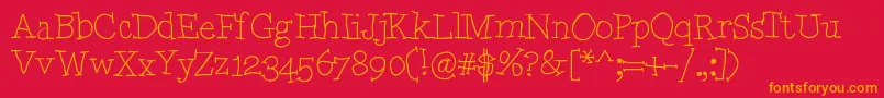 Omgwilliamsserifs Font – Orange Fonts on Red Background