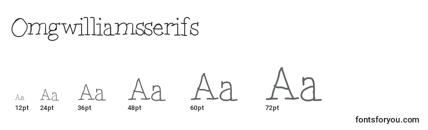 Размеры шрифта Omgwilliamsserifs