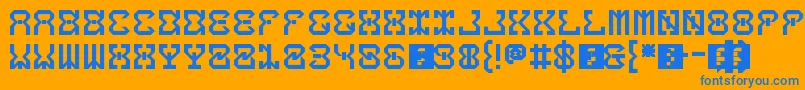 5dropThatBass Font – Blue Fonts on Orange Background