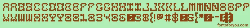 5dropThatBass Font – Brown Fonts on Green Background