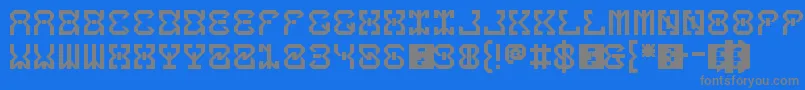 5dropThatBass Font – Gray Fonts on Blue Background