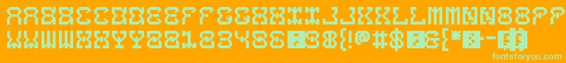 5dropThatBass Font – Green Fonts on Orange Background