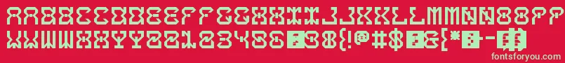 5dropThatBass Font – Green Fonts on Red Background