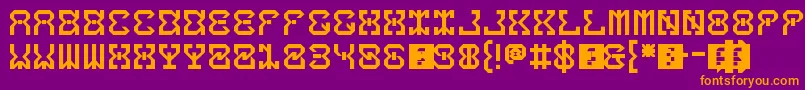 5dropThatBass Font – Orange Fonts on Purple Background