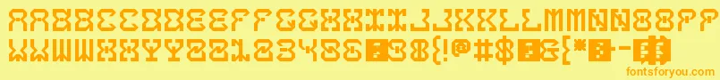 5dropThatBass Font – Orange Fonts on Yellow Background