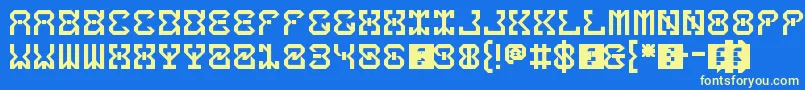 5dropThatBass Font – Yellow Fonts on Blue Background