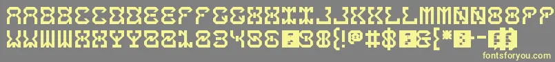 フォント5dropThatBass – 黄色のフォント、灰色の背景