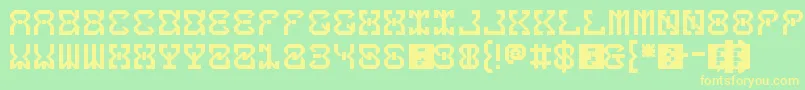 5dropThatBass Font – Yellow Fonts on Green Background