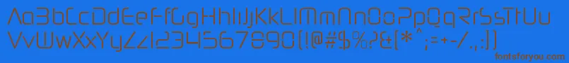 NeuropolnovacdltRegular Font – Brown Fonts on Blue Background