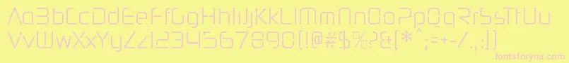 NeuropolnovacdltRegular Font – Pink Fonts on Yellow Background