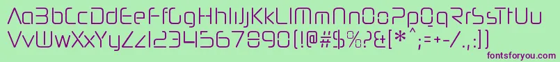 NeuropolnovacdltRegular Font – Purple Fonts on Green Background