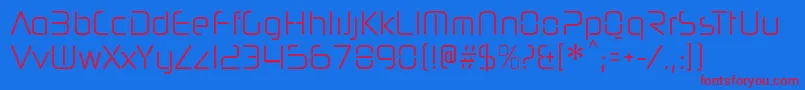 NeuropolnovacdltRegular Font – Red Fonts on Blue Background