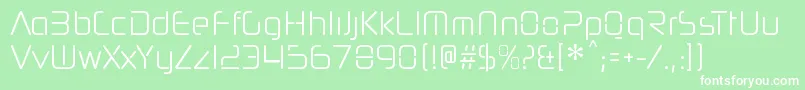 フォントNeuropolnovacdltRegular – 緑の背景に白い文字