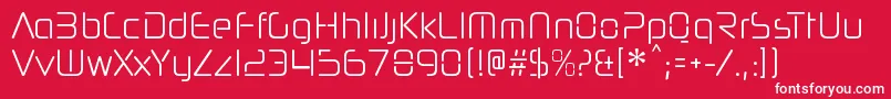 フォントNeuropolnovacdltRegular – 赤い背景に白い文字