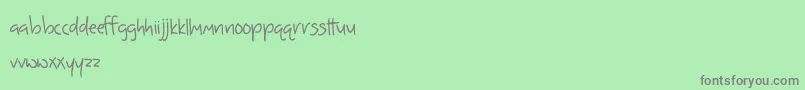 BmdSomethingInYourEyes Font – Gray Fonts on Green Background