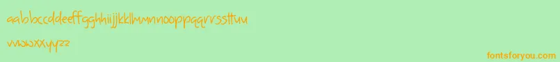 BmdSomethingInYourEyes Font – Orange Fonts on Green Background