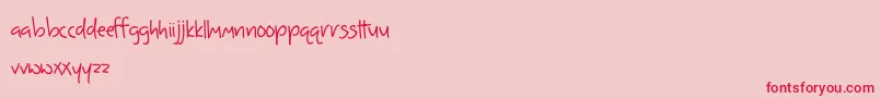 BmdSomethingInYourEyes Font – Red Fonts on Pink Background