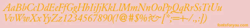 GaronddbItalic Font – Orange Fonts on Pink Background