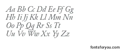 Überblick über die Schriftart GaronddbItalic