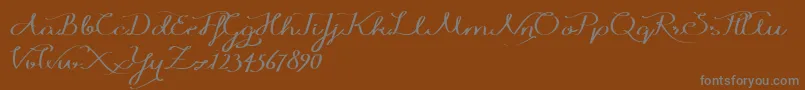 Windyraindemo Font – Gray Fonts on Brown Background