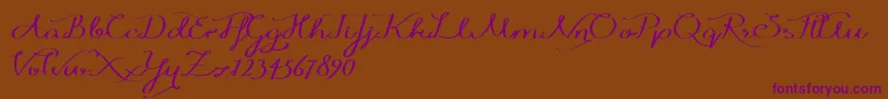 Windyraindemo Font – Purple Fonts on Brown Background