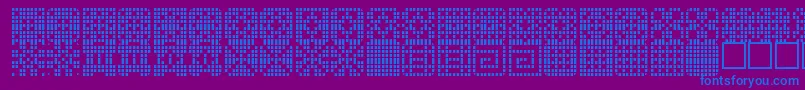 Tilethings Font – Blue Fonts on Purple Background