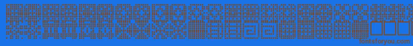 Tilethings Font – Brown Fonts on Blue Background