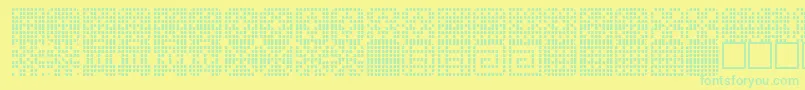 Tilethings Font – Green Fonts on Yellow Background