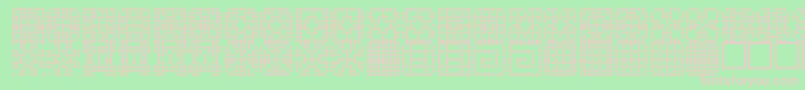 Tilethings Font – Pink Fonts on Green Background