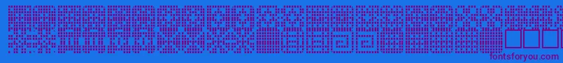 Tilethings Font – Purple Fonts on Blue Background